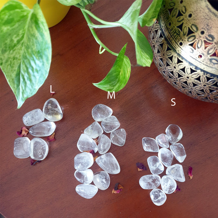 Clear Quartz Tumbled Stone for Healing, Enhancing and Amplification