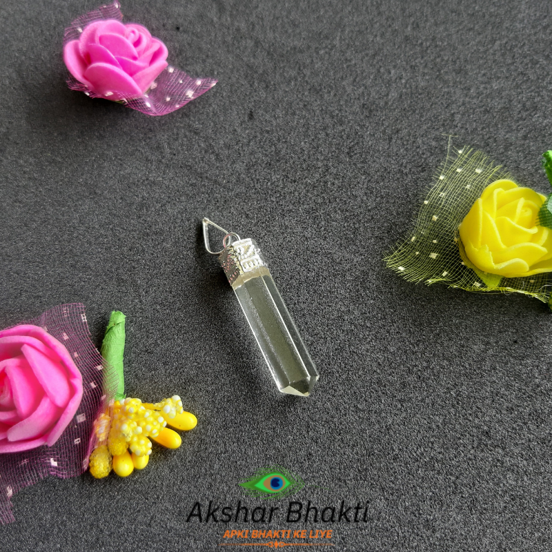 Clear Quartz Pencil Pendant for Manifestation and Healing