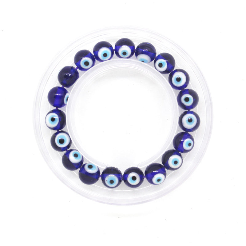 Evil Eye Glass Beads Bracelet