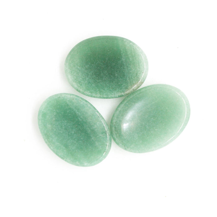 Green Aventurine Worry Stone Palm Stone Oval shape for Luck, Prosperity, Meditation (1 Piece)