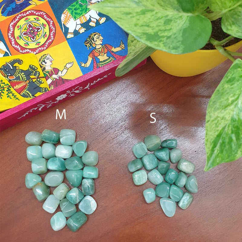 Green Aventurine Tumbled Stone for Healing, Abundance and Growth