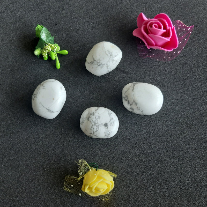 Howlite Tumbled Stone to Reduce Pain, Stress and Anger