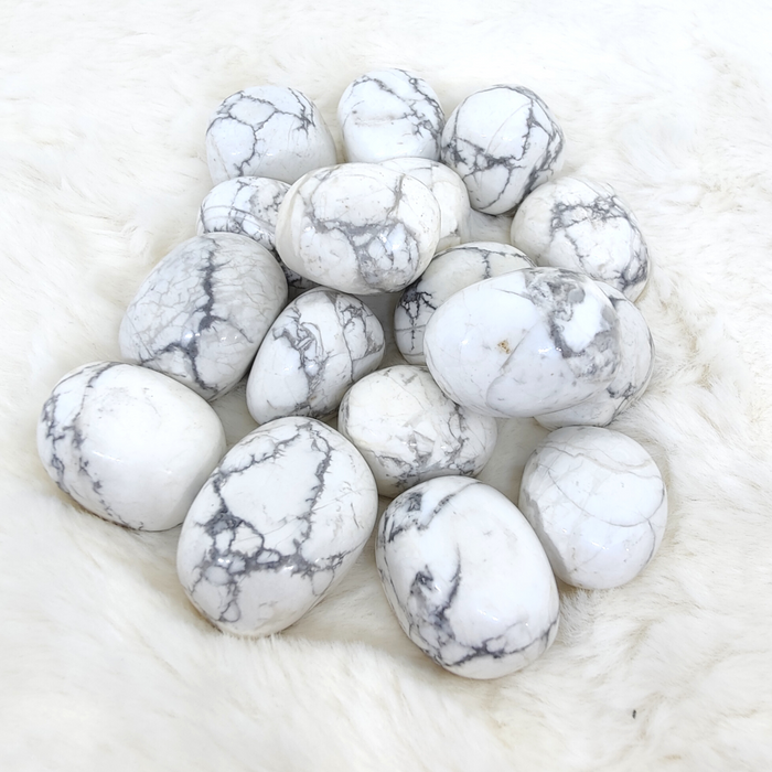 Howlite Tumbled Stone to Reduce Pain, Stress and Anger