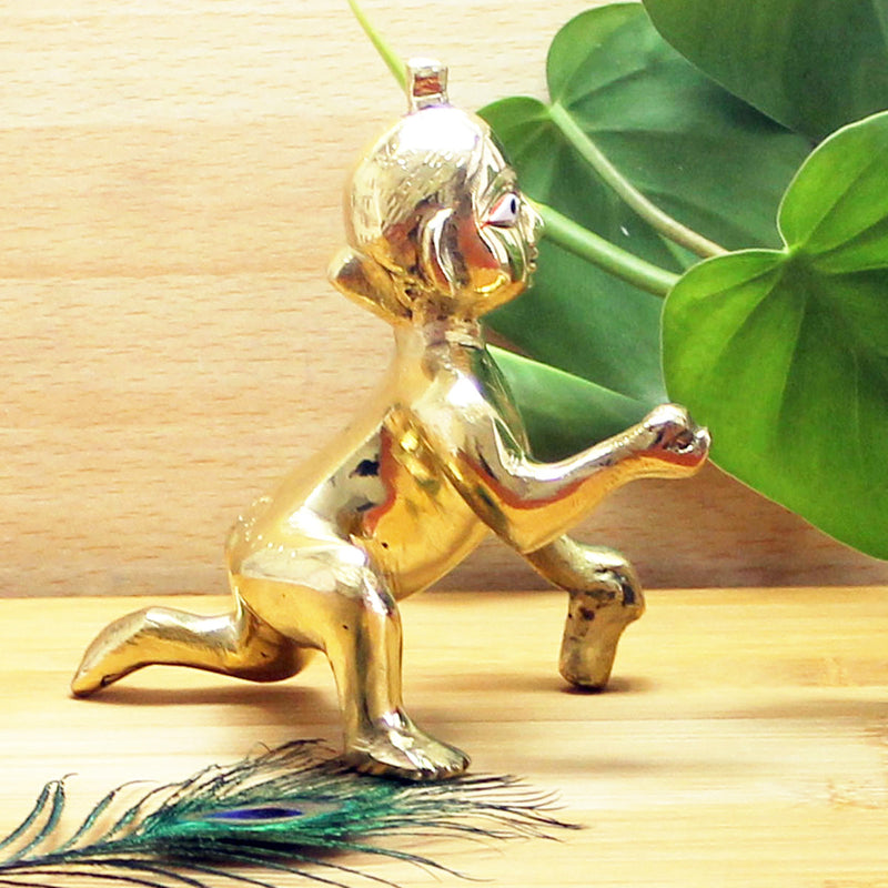 Laddu Gopal Ji / Kanha Ji Brass Idol Size No. 6
