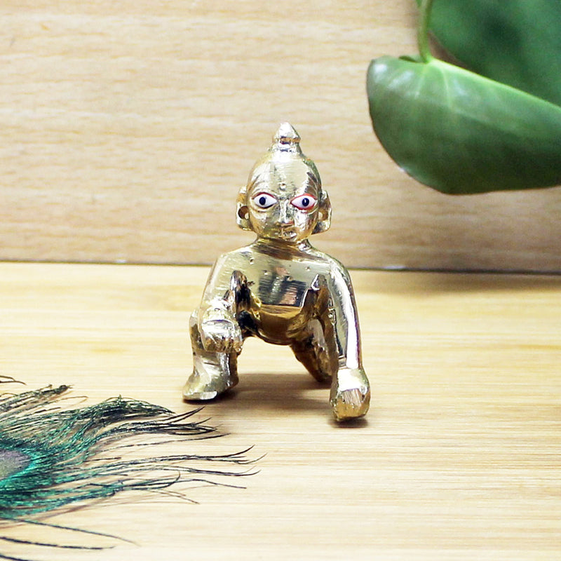 Laddu Gopal Ji / Kanha Ji Brass Idol Size No. 1