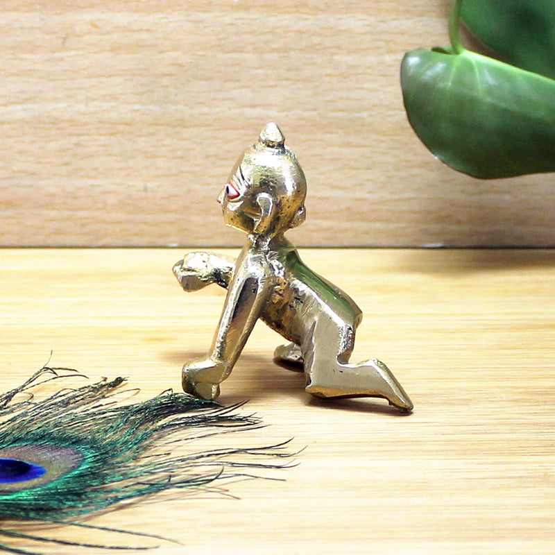 Laddu Gopal Ji / Kanha Ji Brass Idol Size No. 1