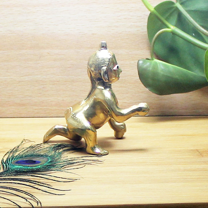 Laddu Gopal Ji / Kanha Ji Brass Idol Size No. 3