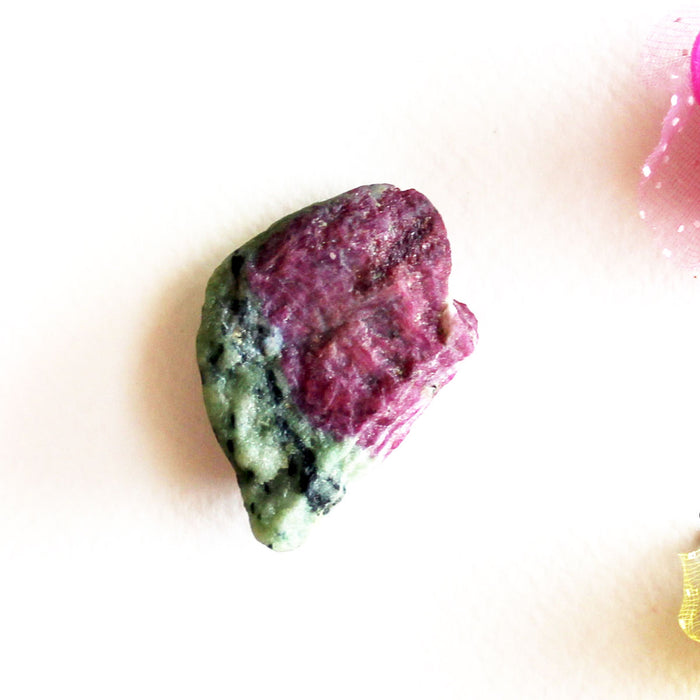Ruby Zoisite Raw Stone to Reduce Anger and Depression - Single Stone