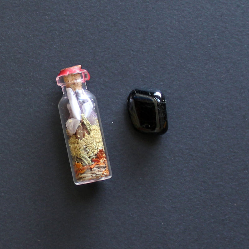 Spell Jar and Crystal Combo for Protection