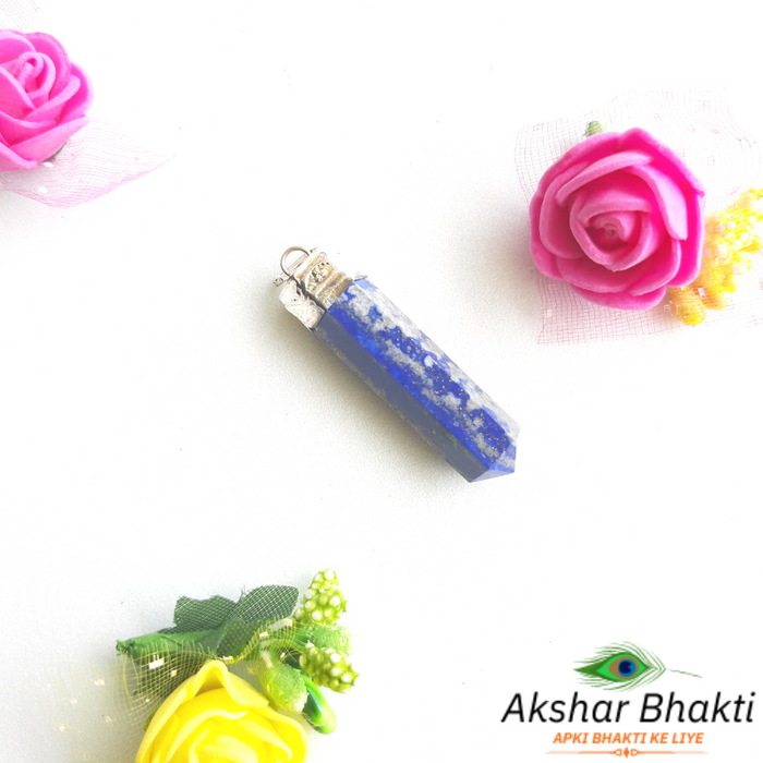 Lapis Lazuli Pencil Pendant for Communication, Intuition and Inner Power
