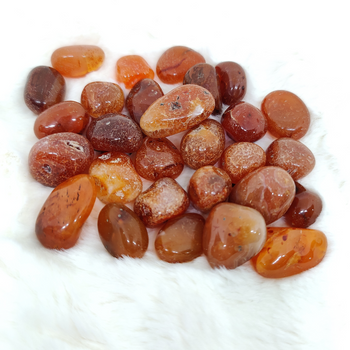 Carnelian Tumbled Stone for Grounding and Creativity