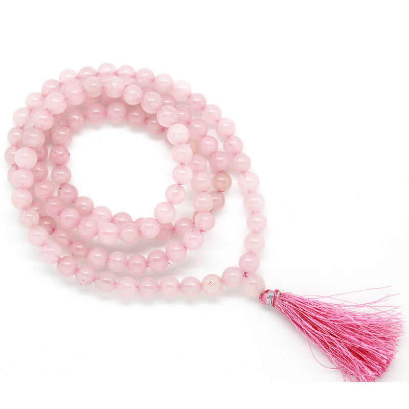 Rose Quartz Stone Mala 108 Beads