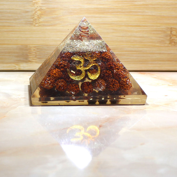 Rudraksha Orgone Pyramid for Health and Peace