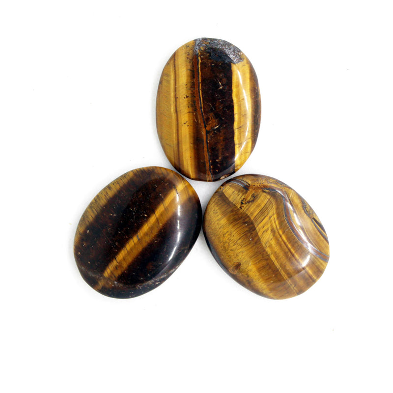 Tiger Eye Worry Stone Oval shape for Focus, Meditation, Reiki Healing (1 Piece)