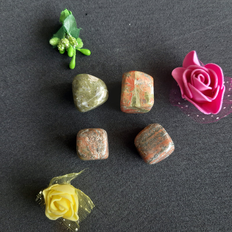 Unakite Tumbled Stone for Balance and Spiritual Enhancement