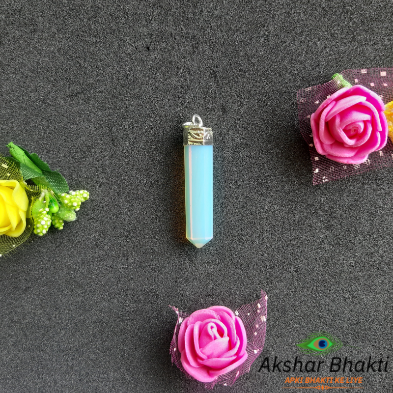 Opalite Pencil Pendant for Psychic Abilities, Spirituality and Transition
