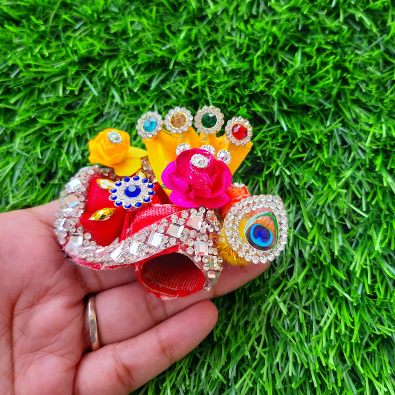 Laddu Gopal Ji Designer Stone Work Mukut/Pagadi Size No. 2
